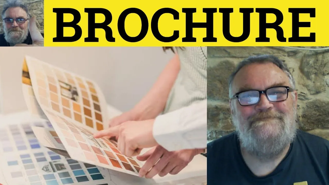 Image de la vidéo « 🔵 Brochure Meaning - Brochure Examples - Brochure Definition - Essential English - Brochure » de iswearenglish