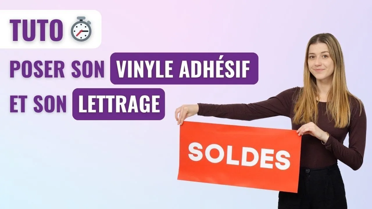 Image de la vidéo « Tutoriel facile : comment poser vinyle adhésif & lettrage » de Imprimerie À Réaction